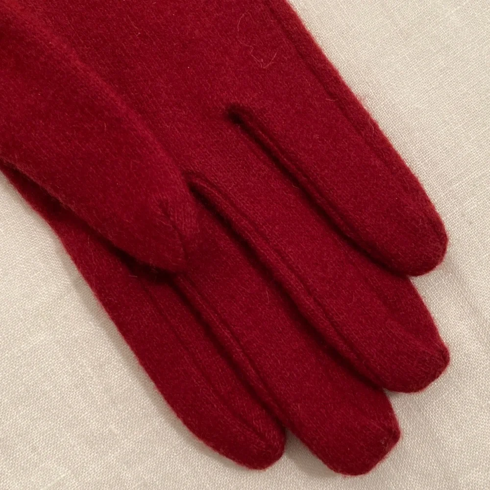 Lauren R Lauren wool cashmere blend Gloves with Black Accent brand M